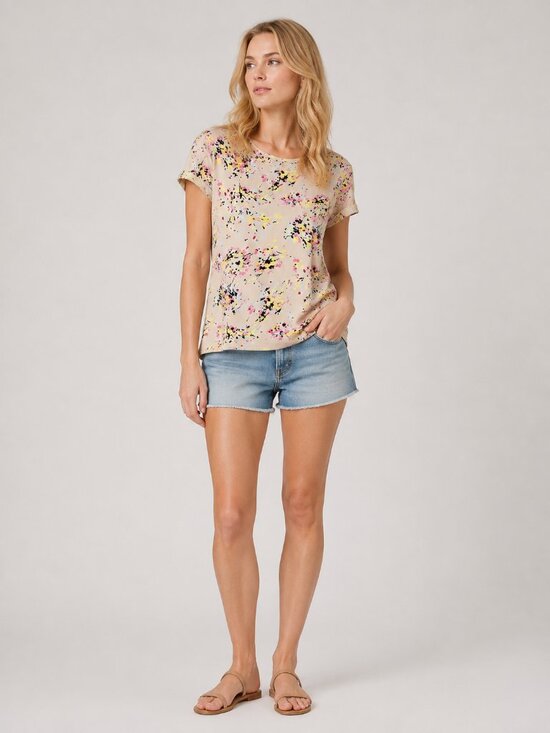 White House Black Market Tops - NWT White House Black Market Short Sleeve Crew Foundation Tee Sepia Rose #WHBM34